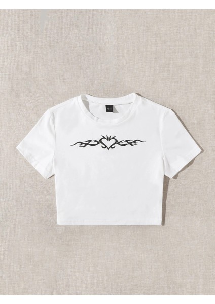 Baskılı Crop Tshirt Daxis Sportwear Company fiyatları