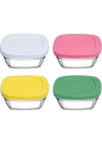 Pudding Silikon Kapaklı Cam Saklama Kabı 4 Lü Kahvaltılık 11 cm 96840 fiyatları