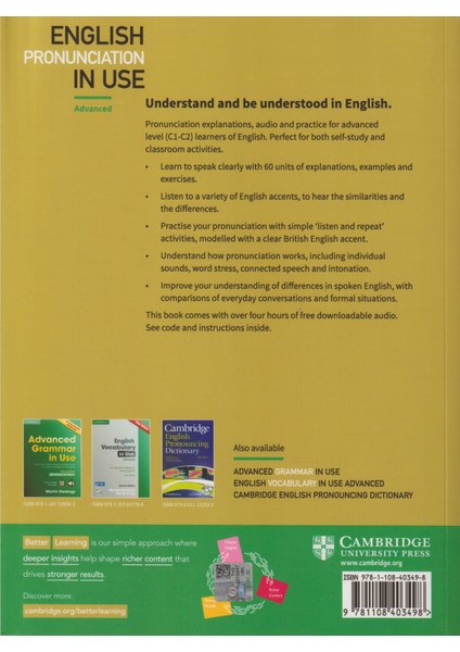 English Pronunciation in Use Advanced With Answers and Downloadable Audio