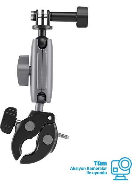 Telesın Alüminyum Alaşımlı Açılı Handlebar Mount ( Gopro HERO11 Black / HERO10 Black / Hero9 Black / Hero8 / INSTA360 / Sjcam / Osmo Action ) fiyatları