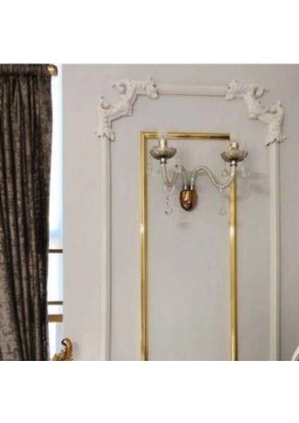 Boyanabilir Duvar Çıtası Köşe Motif 4 Adet 4 cm GBM - B112 - 4