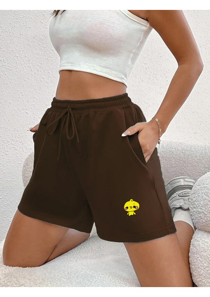 Kadın Kısa Şort Baskılı Daxis Sportwear Company