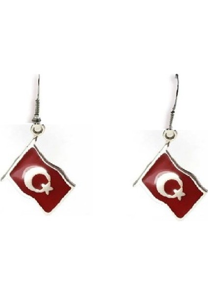 Türk Bayrağı Küpe