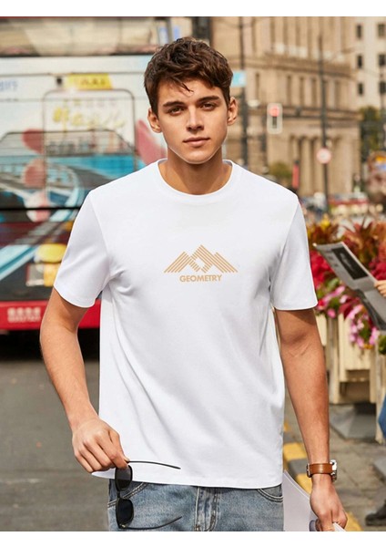 Geometry Baskılı Oversize Unisex Tshirt-Daxis Sportwear Company