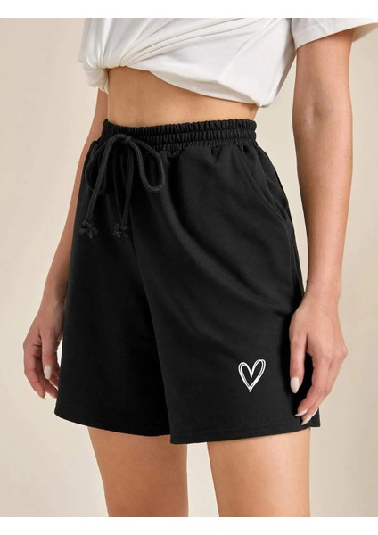 Kalp Baskılı Kısa Kadın Şort Daxis Sportwear Company fiyatları