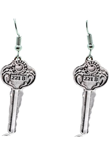 Sherlock Holmes 221B Anahtarı Küpe