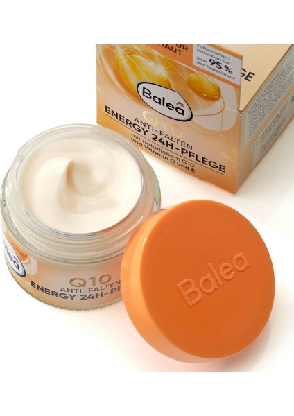 Q10 24 Saat Enerji ve Koruma Kırışık Karşıtı Yüz Kremi, Yorgun Ciltler Için Enerji Omega Kompleksi ve E + C Vitaminli fırsatları