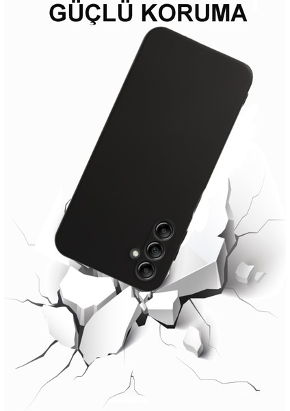 Samsung Galaxy A14 ile Uyumlu Kapak Mat Siyah Yumuşak Silikon Kılıf fırsatları