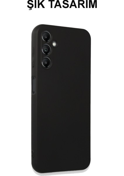 Samsung Galaxy A14 ile Uyumlu Kapak Mat Siyah Yumuşak Silikon Kılıf indirimleri