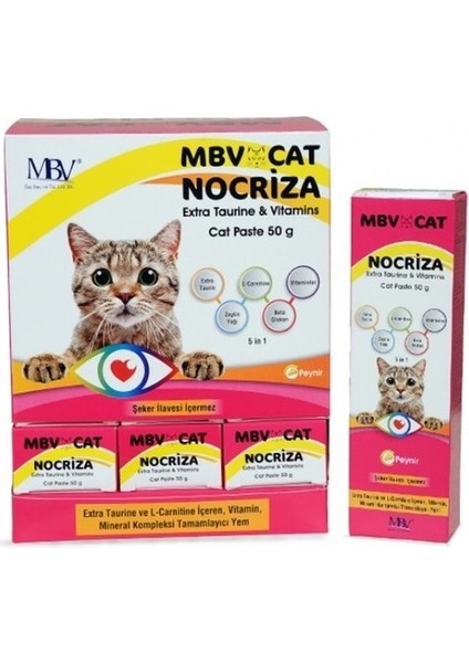 Cat Nocriza Kedi Göz ve Kalp Sağlığı Için Paste 50 gr