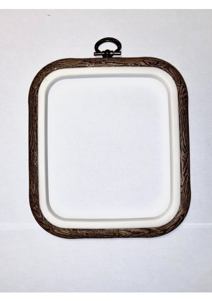 No:3 Desenli Kare Pano Kasnak - Nakış Kasnağı - 21 cm x 23 cm