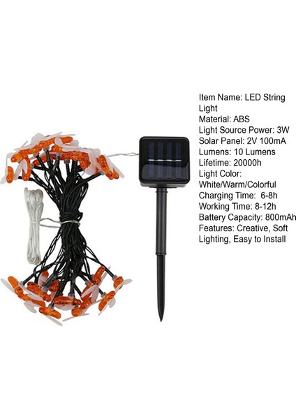 LED Dize Işık Otomatik Şarj Atmosferi Yarat Açık Bahçe (Yurt Dışından)