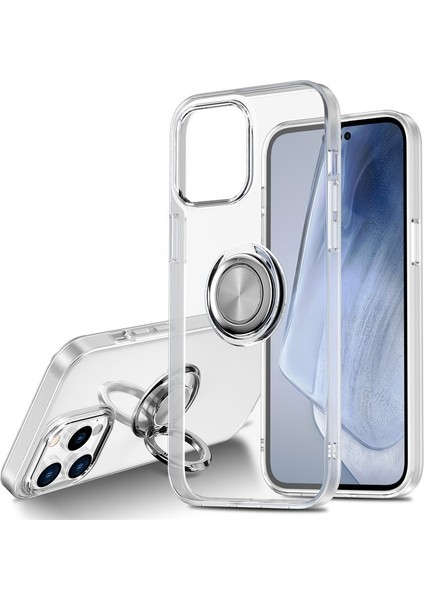 IPHONE14 Için Uygun Şeffaf Cep Telefonu Kabuk Halka Braketi Düşme Önleyici Yumuşak Kabuk Koruyucu Kapak (Yurt Dışından)