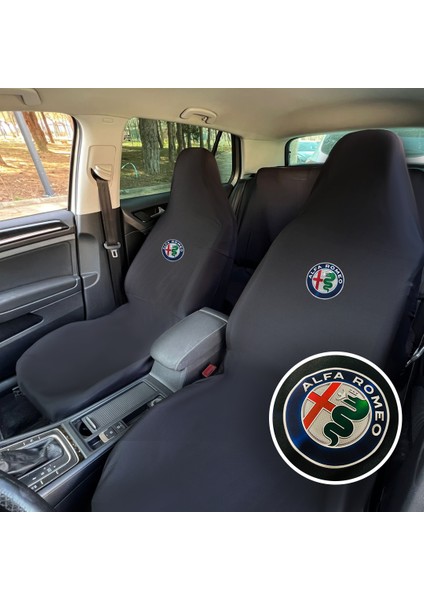 Alfa Romeo 166 Oto Koltuk Servis Kılıfı Siyah Likralı Esnek Tüm Araç Modellerine Uygun Universal