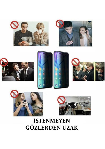 Xiaomi Redmi Note 12 Pro Max Hayalet Ekran Koruyucu Privacy Tam Kaplayan Kırılmaz Cam