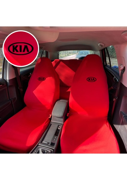 Kia Rio Oto Koltuk Servis Kılıfı Kırmızı Likralı Esnek Tüm Araç Modellerine Uygun Universal