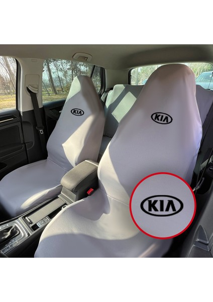 Kia Ev6 Oto Koltuk Servis Kılıfı Gri Likralı Esnek Tüm Araç Modellerine Uygun Universal