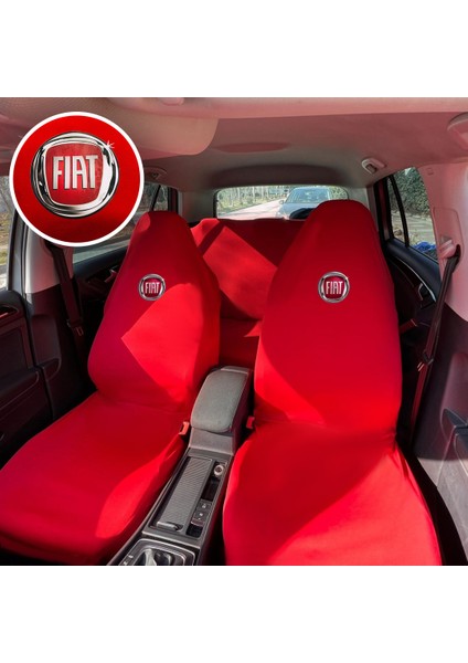 Fiat Linea Oto Koltuk Servis Kılıfı Kırmızı Likralı Esnek Tüm Araç Modellerine Uygun Universal