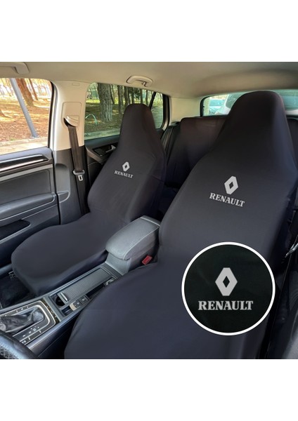 Renault Clio 1 Oto Koltuk Servis Kılıfı Siyah Likralı Esnek Tüm Araç Modellerine Uygun Universal