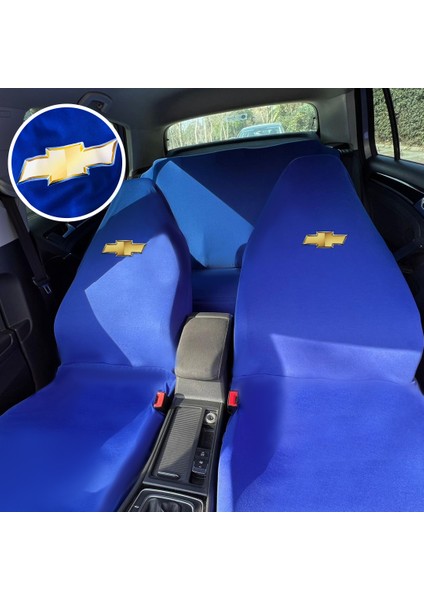 Chevrolet Bel Air Oto Koltuk Servis Kılıfı Mavi Likralı Esnek Tüm Araç Modellerine Uygun Universal