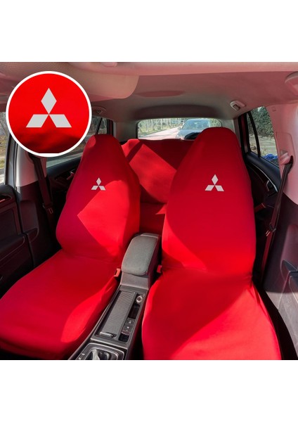 Mitsubishi Lancer Oto Koltuk Servis Kılıfı Kırmızı Likralı Esnek Tüm Araç Modellerine Uygun
