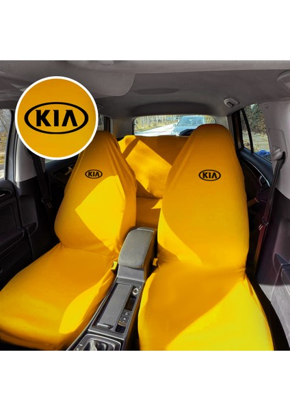 Kia Rio Oto Koltuk Servis Kılıfı Sarı Likralı Esnek Tüm Araç Modellerine Uygun Universal