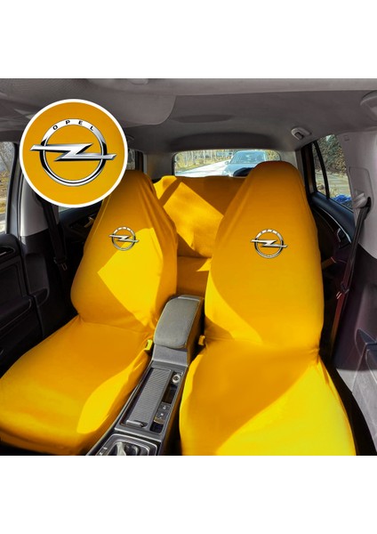 Opel Crossland x Oto Koltuk Servis Kılıfı Sarı Likralı Esnek Tüm Araç Modellerine Uygun Universal