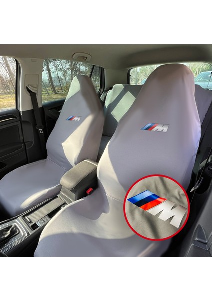 Bmw 5 Serisi G30 Oto Koltuk Servis Kılıfı Gri Likralı Esnek Tüm Araç Modellerine Uygun Universal