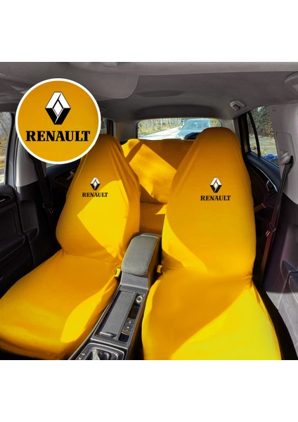 Renault Megane 1 Oto Koltuk Servis Kılıfı Sarı Likralı Esnek Tüm Araç Modellerine Uygun Universal