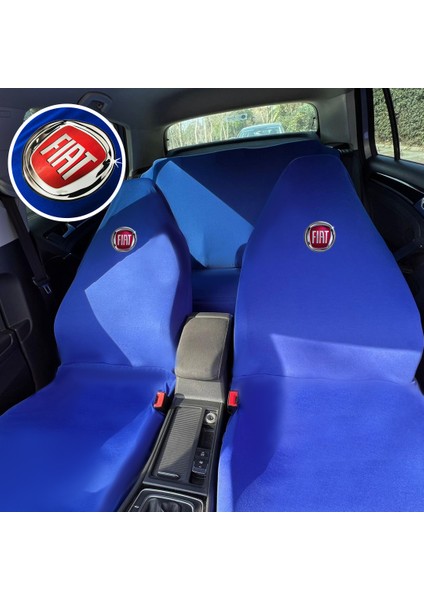 Fiat Argo Oto Koltuk Servis Kılıfı Mavi Likralı Esnek Tüm Araç Modellerine Uygun Universal
