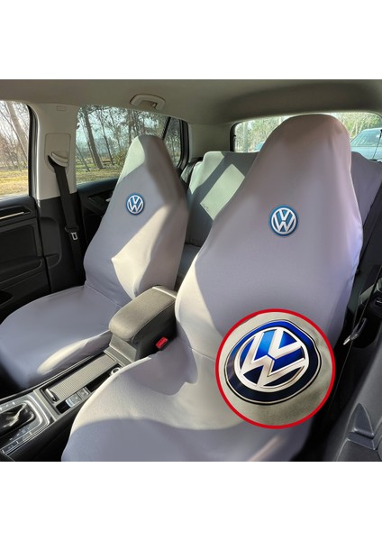 Volkswagen Atlas Oto Koltuk Servis Kılıfı Gri Likralı Esnek Tüm Araç Modellerine Uygun Universal