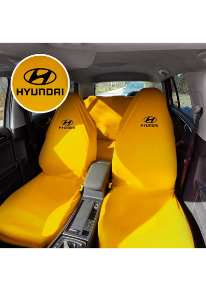 Hyundai İX35 Oto Koltuk Servis Kılıfı Sarı Likralı Esnek Tüm Araç Modellerine Uygun Universal