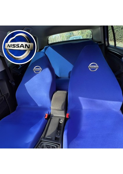 Nissan Gt-R Oto Koltuk Servis Kılıfı Mavi Likralı Esnek Tüm Araç Modellerine Uygun Universal