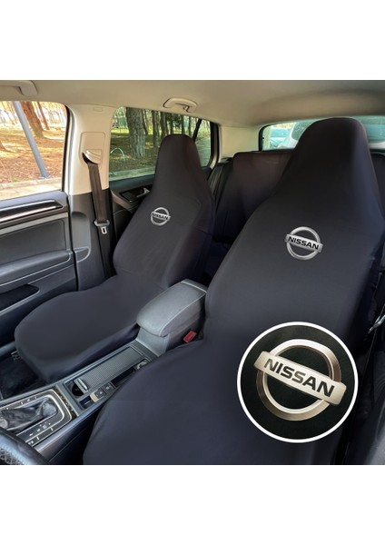 Nissan Almera Oto Koltuk Servis Kılıfı Siyah Likralı Esnek Tüm Araç Modellerine Uygun Universal