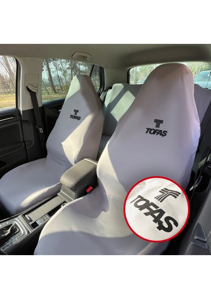 Tofaş Kartal Oto Koltuk Servis Kılıfı Gri Likralı Esnek Tüm Araç Modellerine Uygun Universal