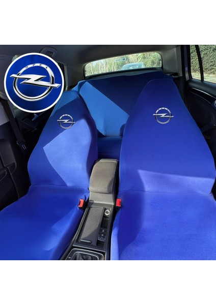 Opel Astra J Oto Koltuk Servis Kılıfı Mavi Likralı Esnek Tüm Araç Modellerine Uygun Universal