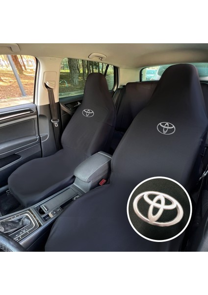 Toyota Corolla Verso Oto Koltuk Servis Kılıfı Siyah Likralı Esnek Tüm Araç Modellerine Uygun Universal