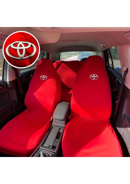 Toyota Corolla 6 Oto Koltuk Servis Kılıfı Kırmızı Likralı Esnek Tüm Araç Modellerine Uygun