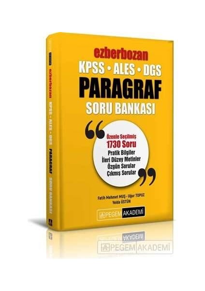 Ezberbozan KPSS ALES DGS Paragraf Soru Bankası