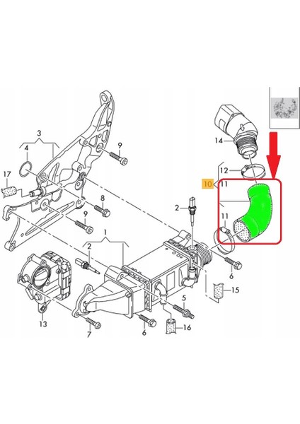 Audı A1 Polo Vıı Fabıa Iıı 1.4 Tdı Turbo Hortumu 04B145762B 04B145822B