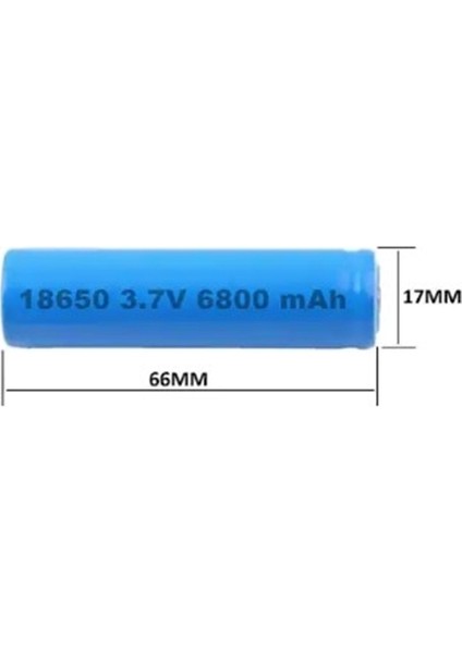 10 Adet 18650 Şarjlı Pil 6800 Mah 3.7 V 18650 Li-Ion Şarj Edilebilir Pil