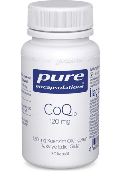 Pure Encapsulation Coenzyme Q10 120 mg 30 Kapsül