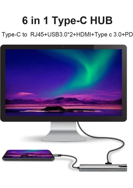 Senseı Typ-C 6ın1 HDMI Cok Fonksıyonlu USB 3.0 Dock Statıon fiyatları