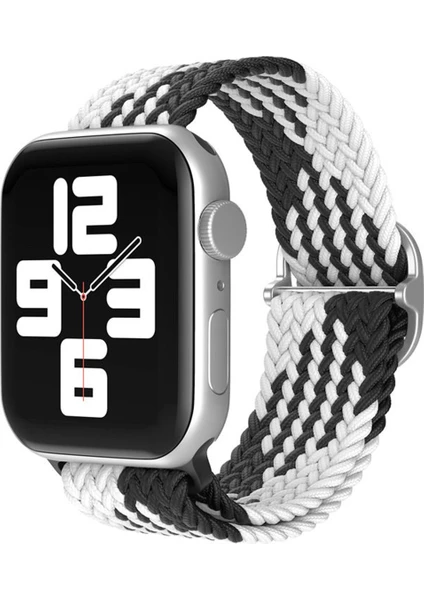 Tech Gross Apple Watch 38MM Star Akıllı Saat Kordon - Siyah-Beyaz