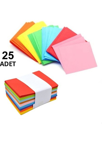 25 Adet, Renkli Zarf, 7x9 Cm, Renkli Mini Zarflar Karışık Renklerde, Kartvizit Zarfı