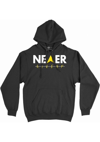 Asla Pes Etme Kapşonlu Sweatshirt Hoodie