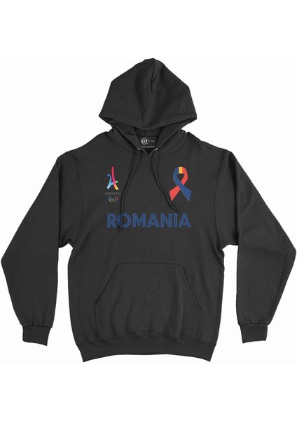 Paris 2024 Yaz Olimpiyatları Romanya Kapşonlu Sweatshirt Hoodie