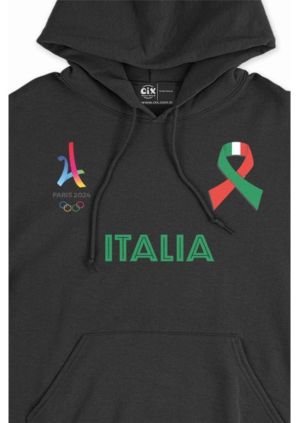 Paris 2024 Yaz Olimpiyatları Italya Kapşonlu Sweatshirt Hoodie fiyatları