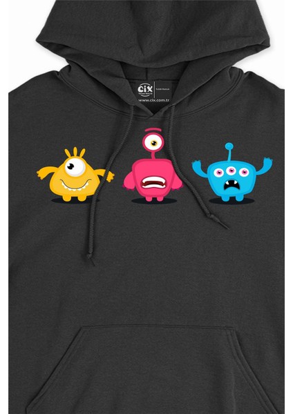 Uzaylı Anime Tasarımlı Kapşonlu Sweatshirt Hoodie fiyatları