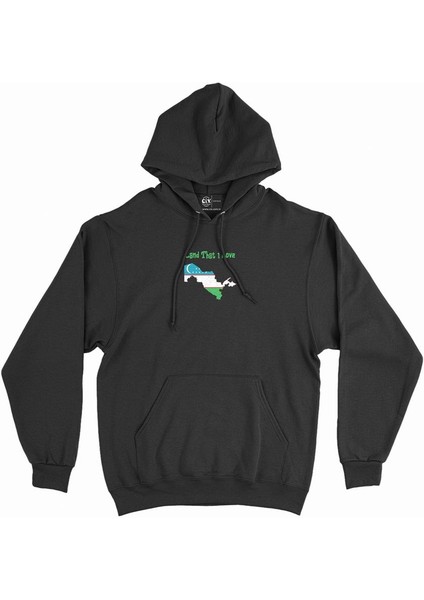 Land That I Love Özbekistan Minimal Kapşonlu Sweatshirt Hoodie